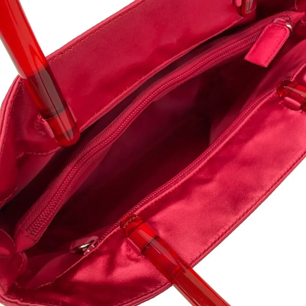 Prada Tote Bag Satin Plastic